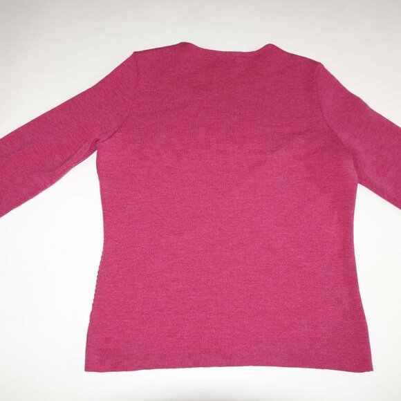 Royal Merino Women's V-Neck Sweater Small Pink Wool Pullover New Zealand S - Picture 6 of 6